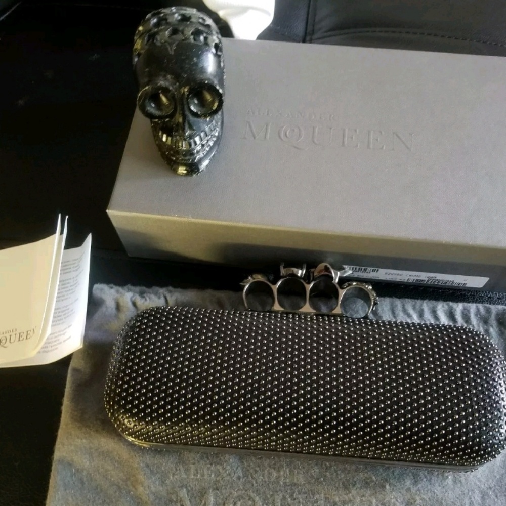 Alexander McQueen Black Skull Knuckle Duster